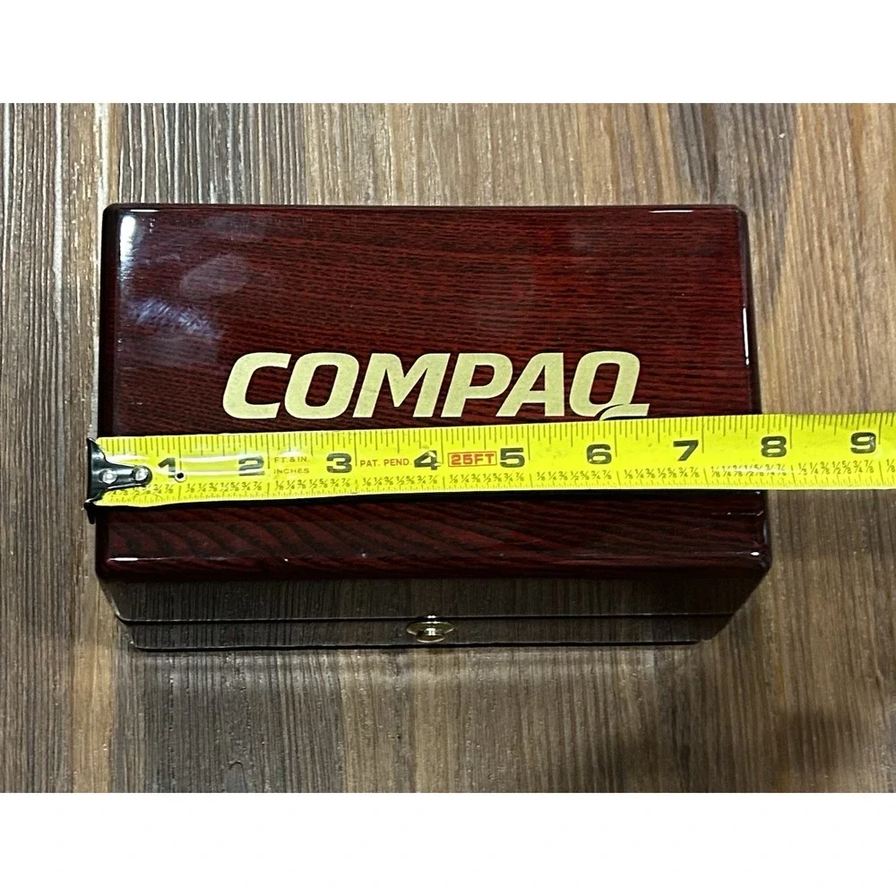 Vintage‎ Chass Clock/Thermometer/Barometer Combo In Cherry Brown Box By Compaq